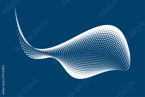 Abstract White Whale Swimming in the Ocean