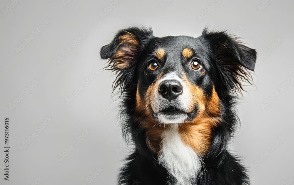 Dog Portrait studio light and background. Dog Portrait studio light and background.