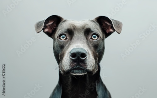 Dog Portrait studio light and background.