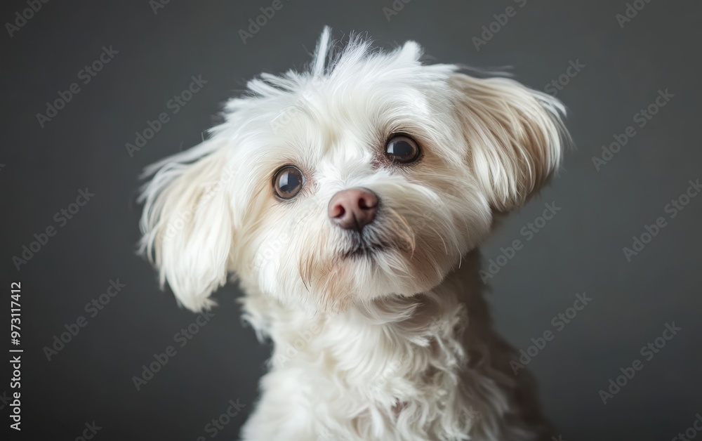 Dog Portrait studio light and background. Dog Portrait studio light and background.