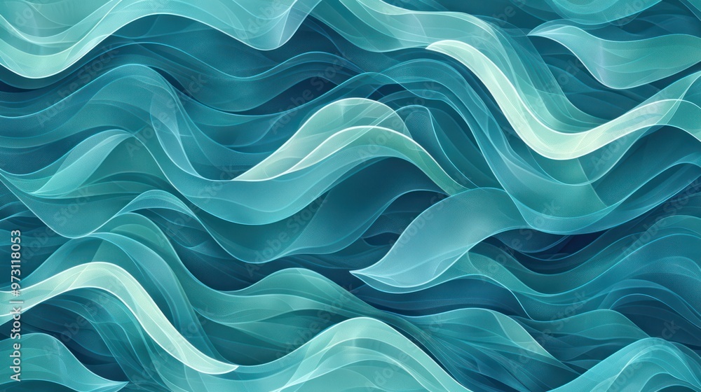 Abstract Teal Wave Pattern Abstract Teal Wave Pattern