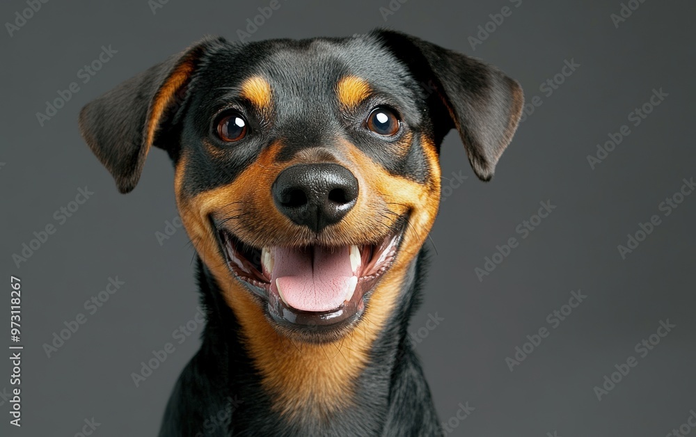 Dog Portrait studio light and background. Dog Portrait studio light and background.