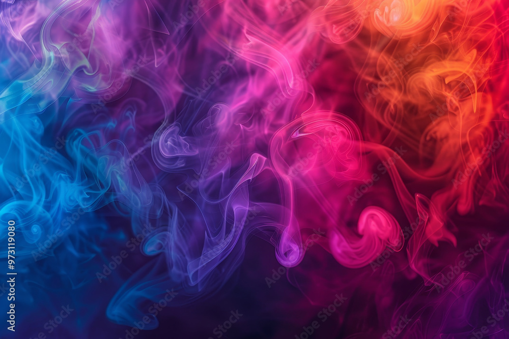 Fototapeta premium A colorful smokey background with purple, blue and red swirls
