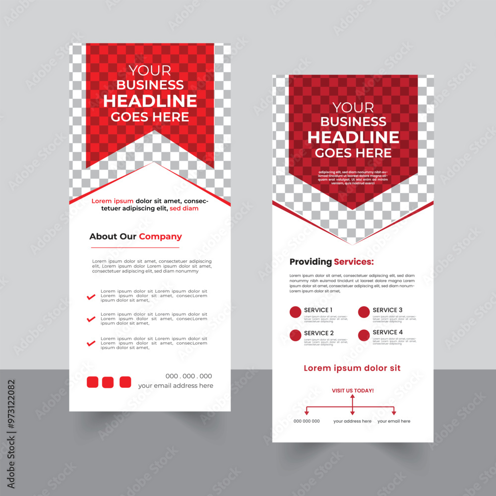 rollup banner design set rollup banner design set