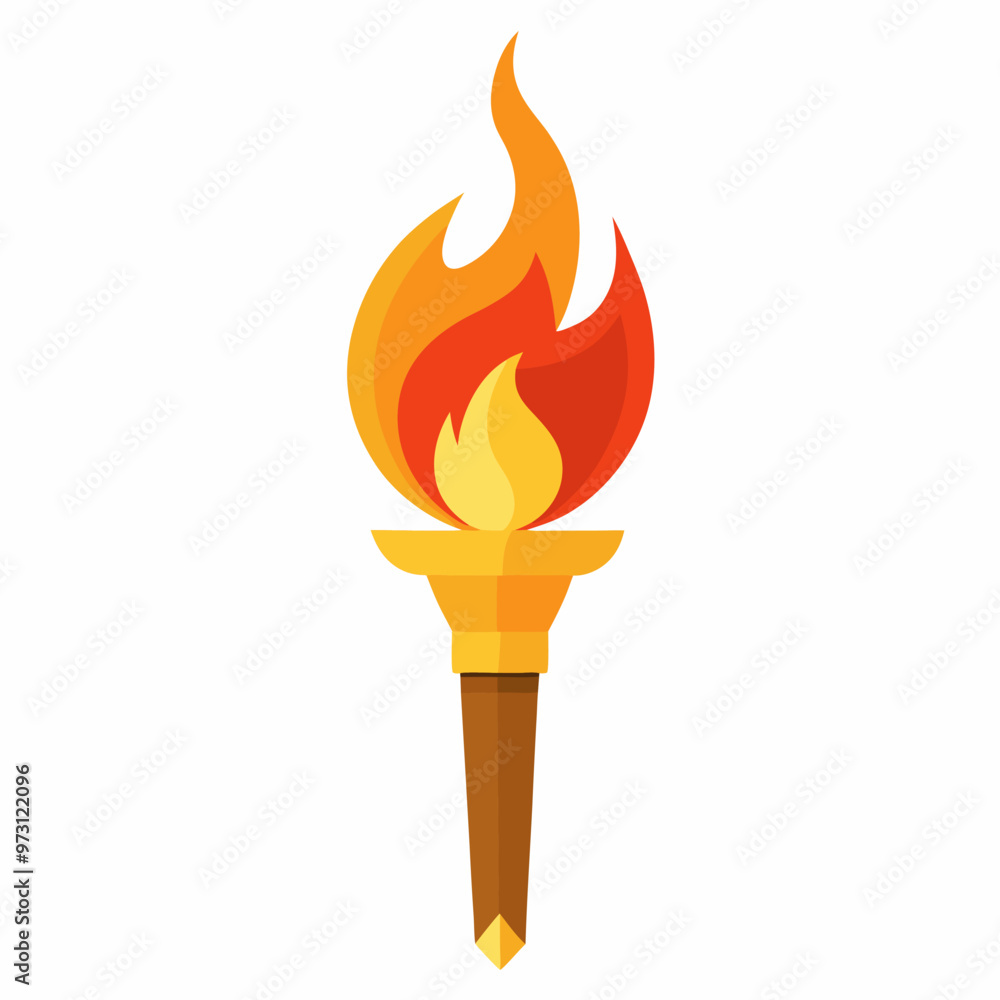 a fire torch vector Illustration a fire torch vector Illustration