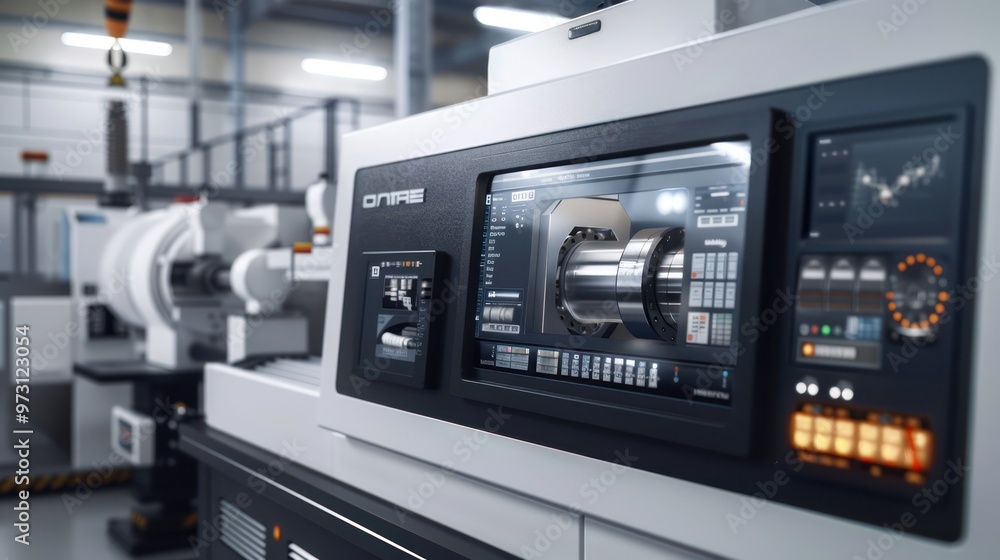 CNC Machine in Industrial Setting CNC Machine in Industrial Setting