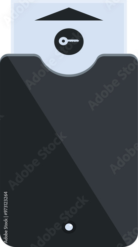 Electronic key card for opening a hotel room door, ensuring security and peace of mind