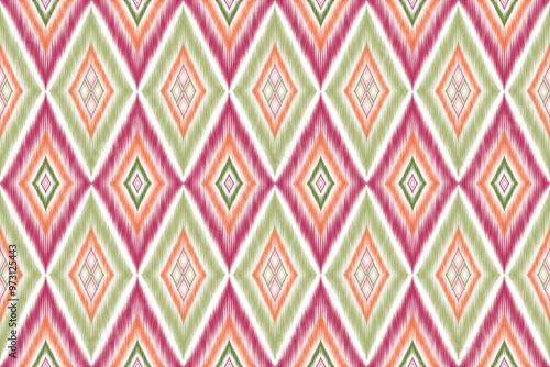 Ikat traditional seamless pattern