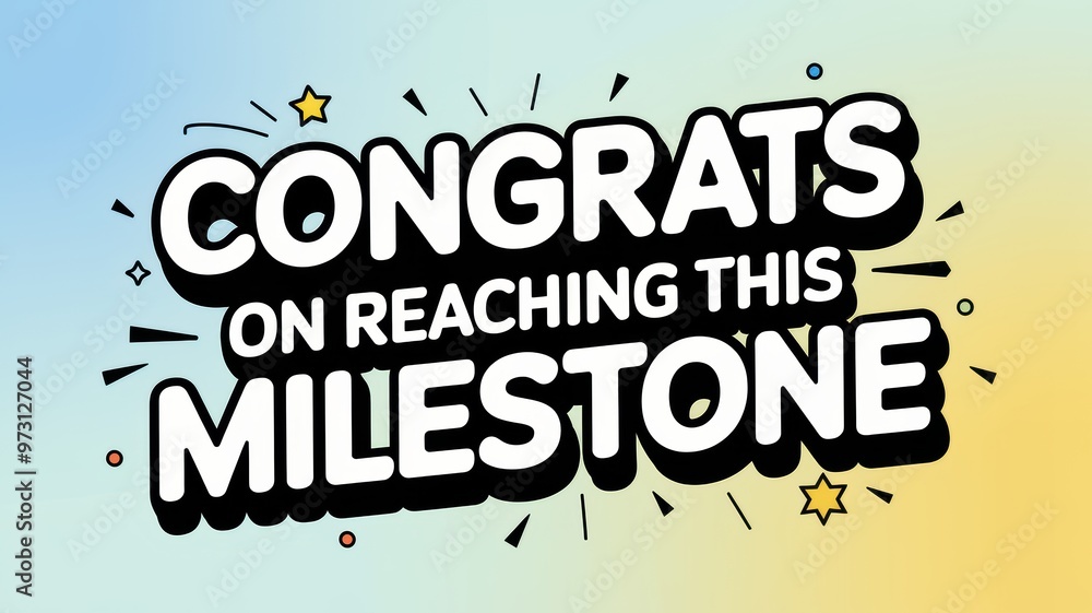 Obraz premium Celebratory Milestone Greeting Card Design