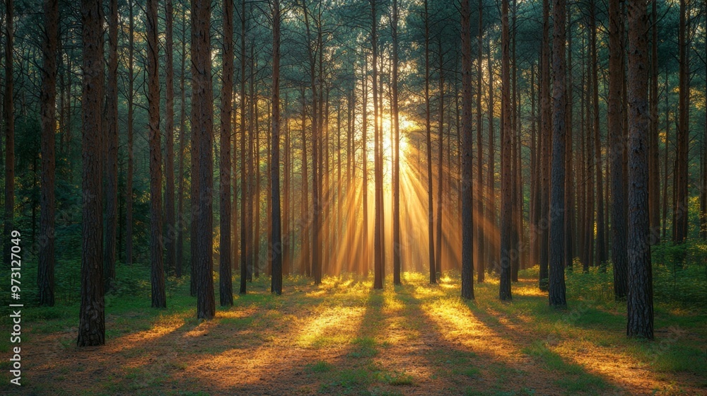 Fototapeta premium Serene Tropical Paradise - Tranquil Beach with White Sand and Palm Trees