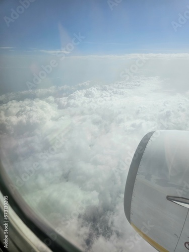 Beautiful Panorama seen from the Airplane