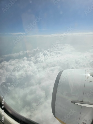 Beautiful Panorama seen from the Airplane