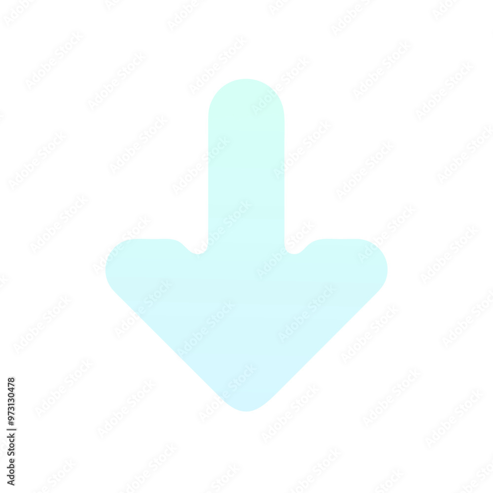 Soft Gradient Downward Arrow Icon in Light Pastel Colors Soft Gradient Downward Arrow Icon in Light Pastel Colors