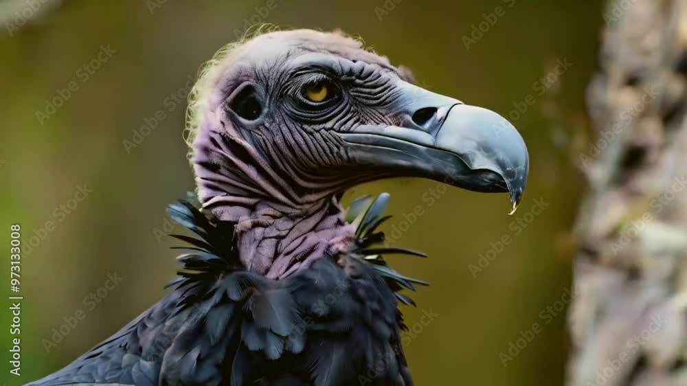 Cinereous vulture (Aegypius monachus) is a large raptorial bird that is distributed through much of temperate Eurasia. It is also known as the black vulture, monk or Eurasian black vulture Cinereous vulture (Aegypius monachus) is a large raptorial bird that is distributed through much of temperate Eurasia. It is also known as the black vulture, monk or Eurasian black vulture