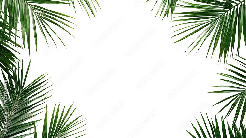 Frame of palm leaves. Frame of palm leaves.