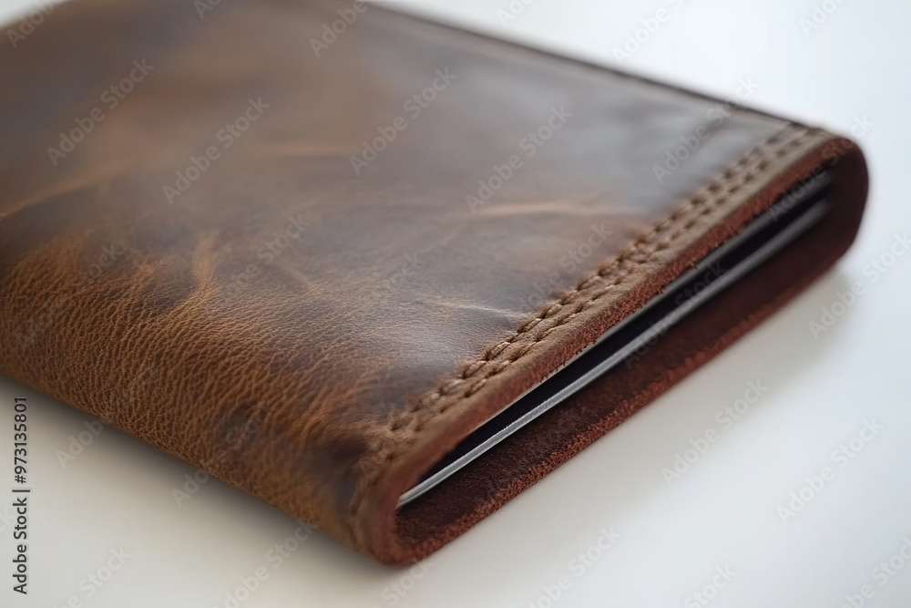 Passport with a leather cover on a white surface
Passport with a leather cover on a white surface