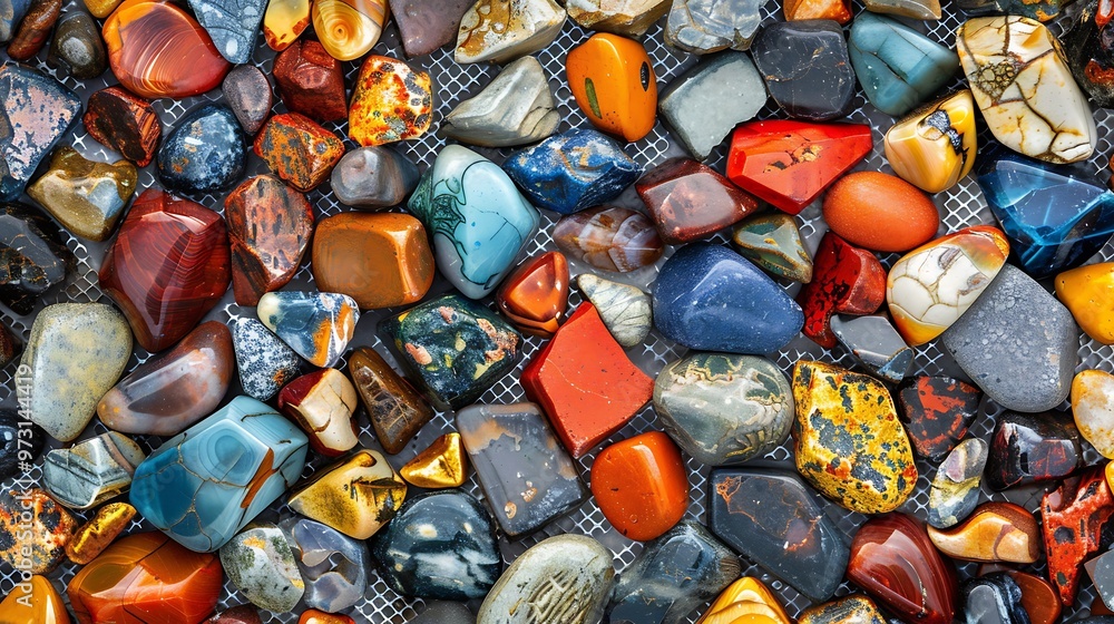 mosaic of exotic and striking stones mosaic of exotic and striking stones