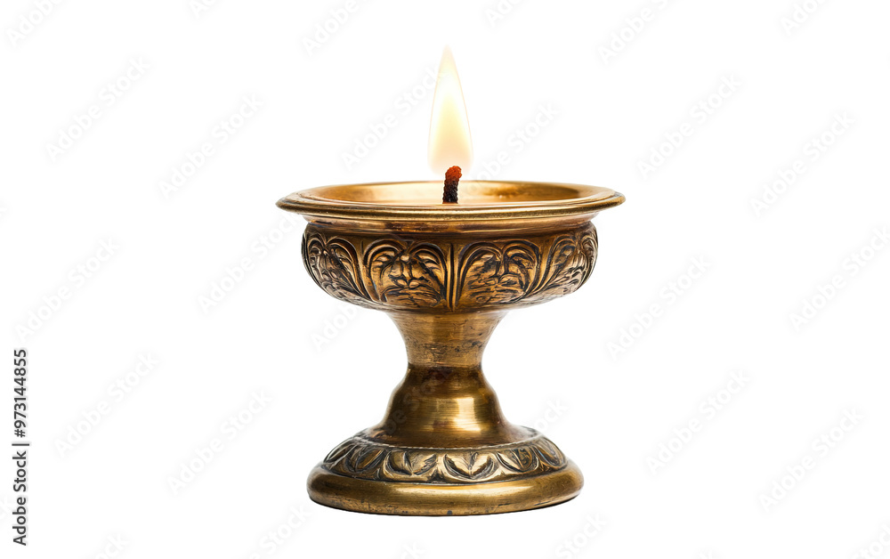 Antique brass candle stick isolated on white or transparent background Antique brass candle stick isolated on white or transparent background