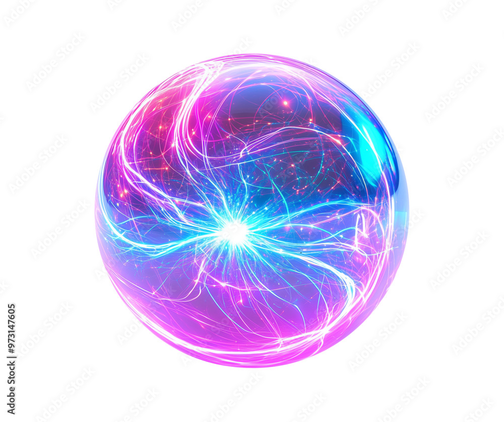 Electric neon sphere. Electric neon sphere.