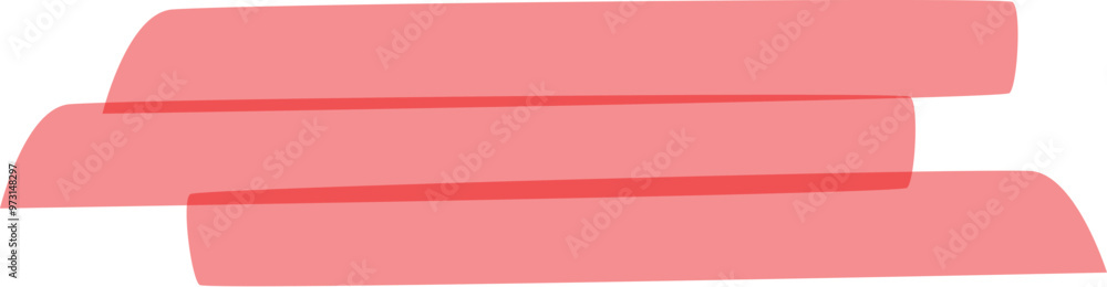 Four pink highlighter strokes are overlapping each other, creating an abstract shape Four pink highlighter strokes are overlapping each other, creating an abstract shape