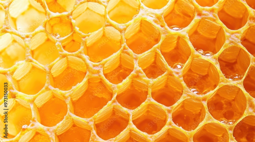 Close-Up of Honeycomb Texture and Patterns Close-Up of Honeycomb Texture and Patterns