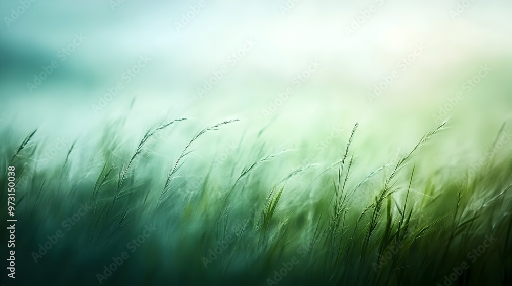 Serene green meadow landscape with lush grass and foliage in natural environment Serene green meadow landscape with lush grass and foliage in natural environment