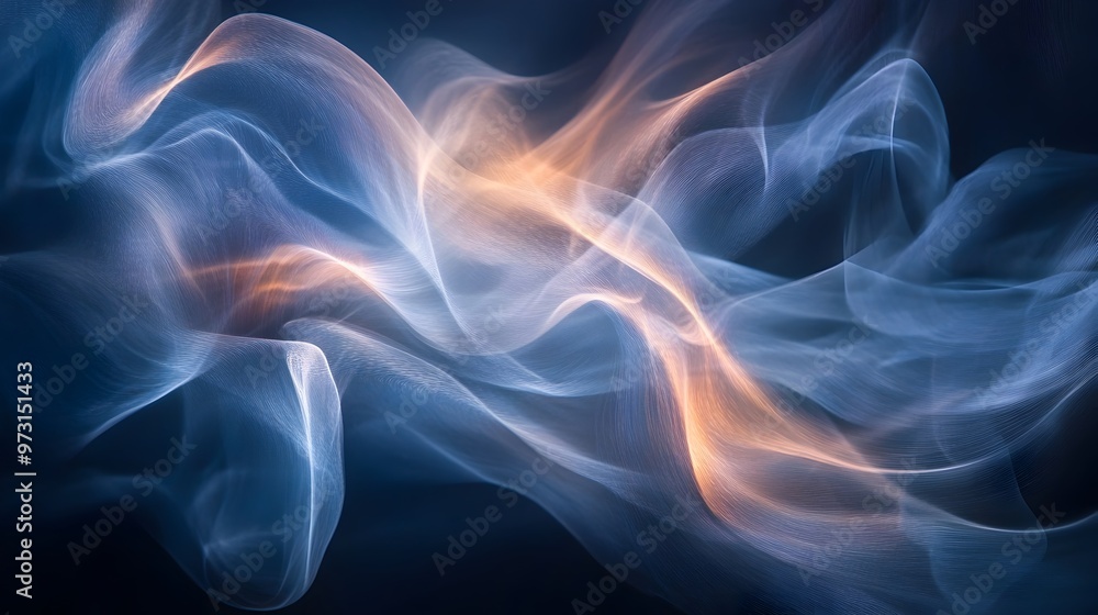 Obraz premium Captivating Abstract Swirls of Luminous Mist and Shimmering Light