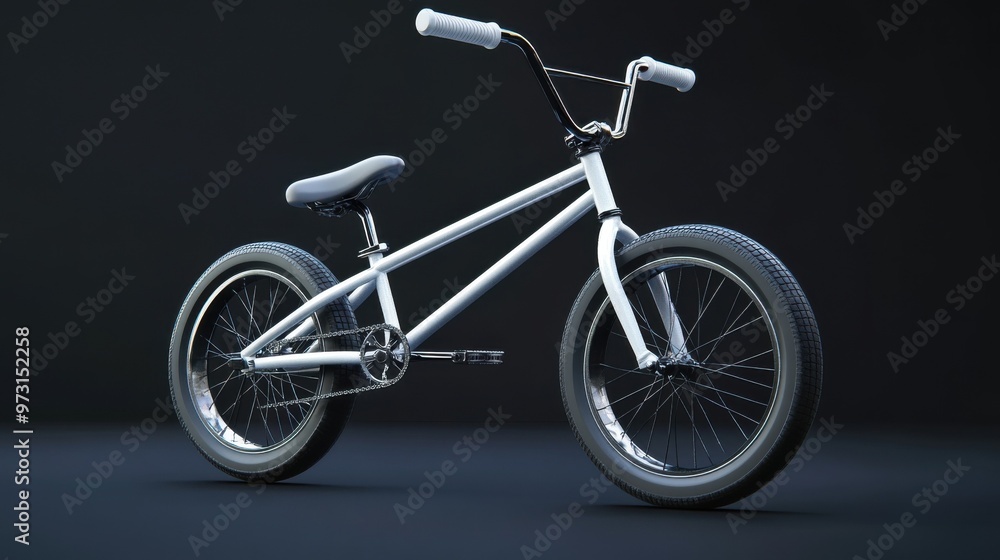 Fototapeta premium Stylish BMX Bicycle on Dark Background