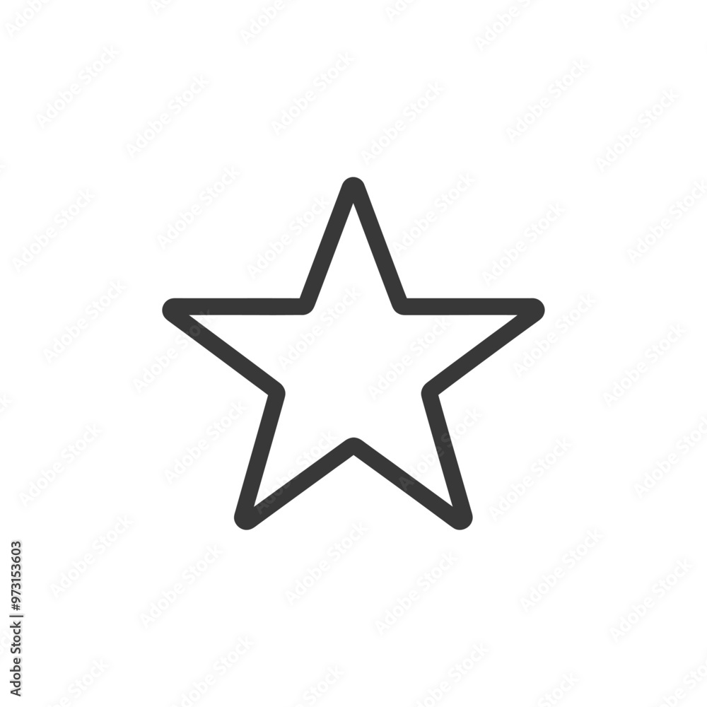 A simple black outlined star icon A simple black outlined star icon