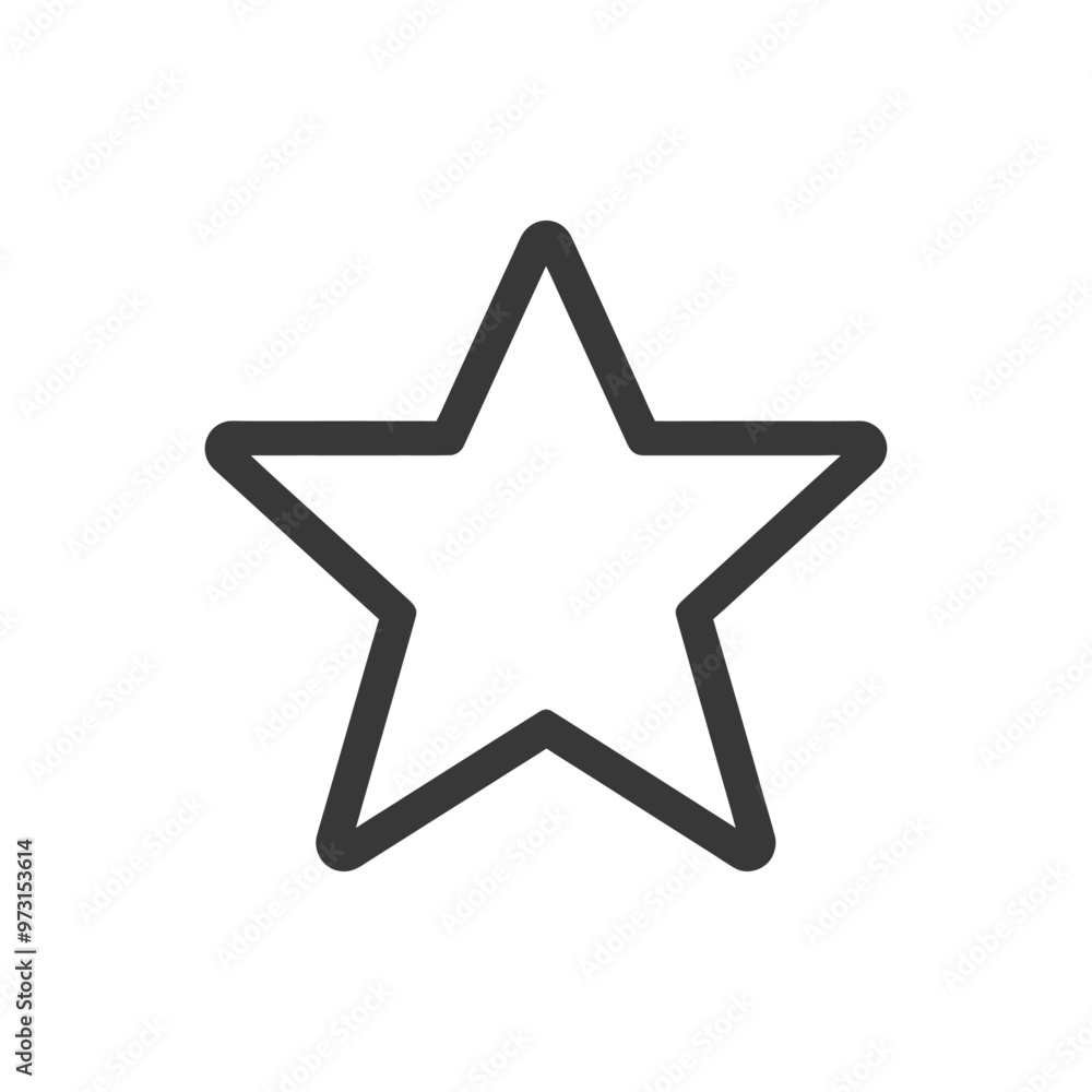 A Simple Black Outline of a Five Pointed Star A Simple Black Outline of a Five Pointed Star