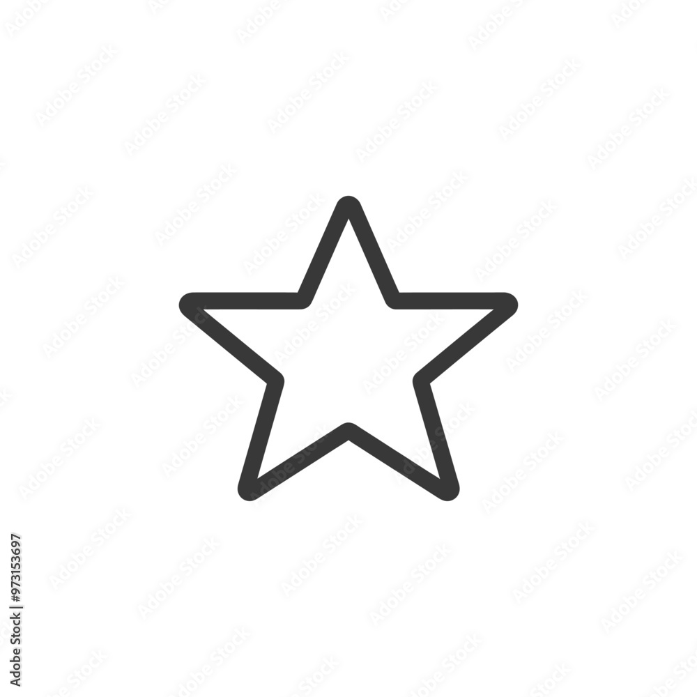 A Simple Black Outline of a Five Pointed Star A Simple Black Outline of a Five Pointed Star
