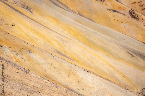 Картината върху платно Sand texture for wallpapers and desktop layered with ocher and yellow colors wit