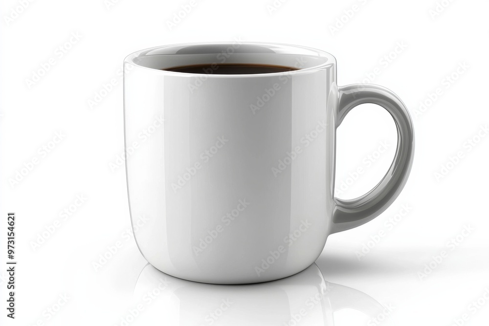 Fototapeta premium Coffee Mug Mockup on Isolated Background created with Generative AI