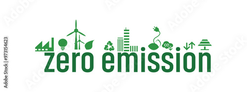 zero emission text	