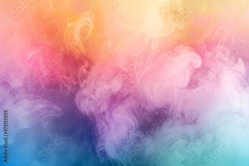 A colorful smokey background with a rainbow of colors