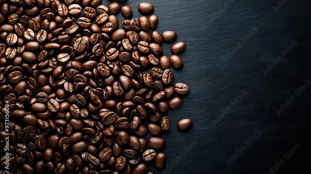 Close-up texture of roasted coffee beans. Close-up texture of roasted coffee beans.