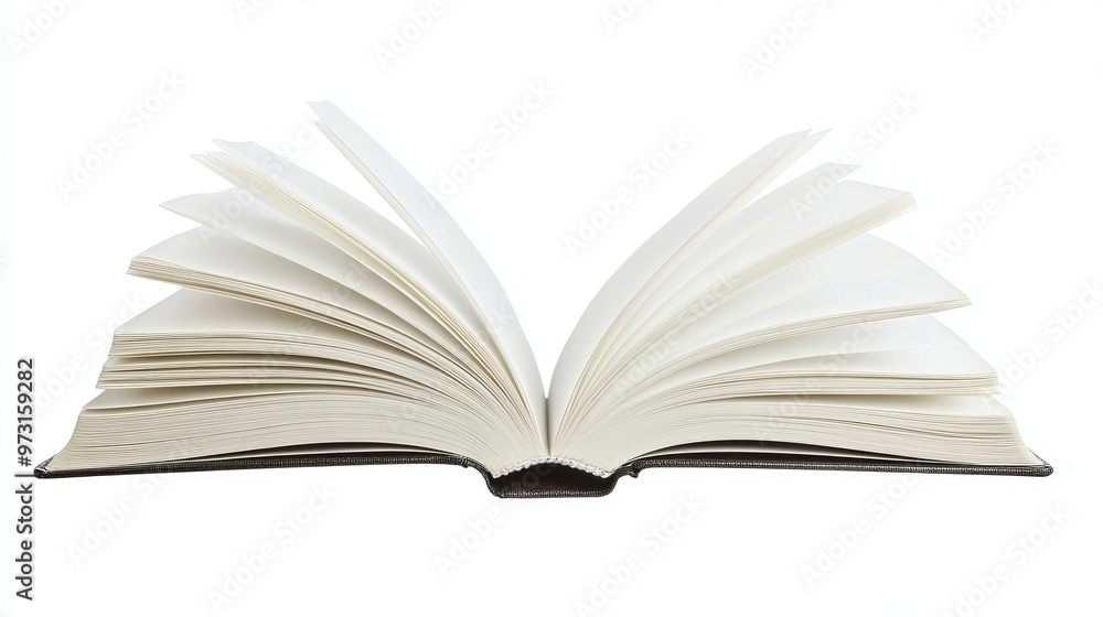 Open book, blank white pages, Open book, blank white pages,