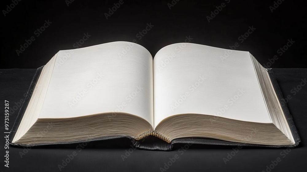 Obraz premium Open book, blank white pages,