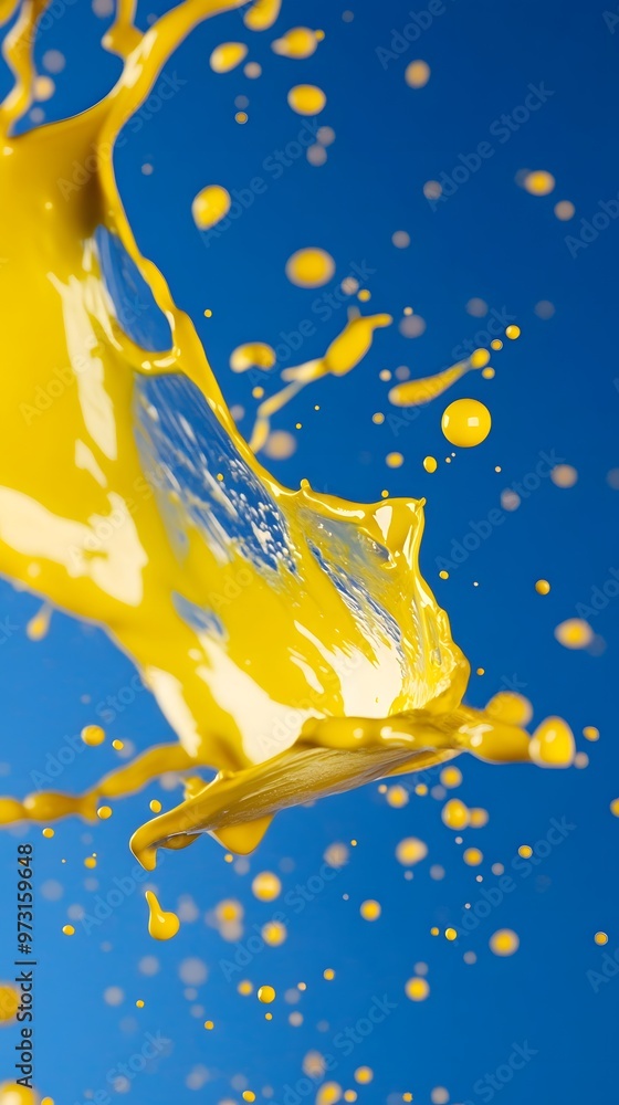 Yellow Paint Splashes on Blue Background, Abstract Image, Texture, Pattern Background, Wallpaper, Cover and Screen of Smartphone, PC, Laptop, 9:16 and 16:9 Format Yellow Paint Splashes on Blue Background, Abstract Image, Texture, Pattern Background, Wallpaper, Cover and Screen of Smartphone, PC, Laptop, 9:16 and 16:9 Format