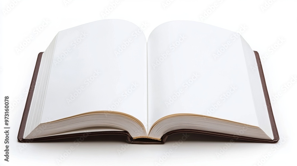 Open book, blank white pages, Open book, blank white pages,