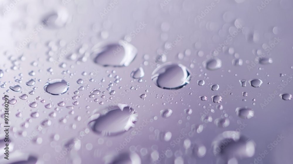 Water droplets on a clean glass surface Close-up photo with clean background Water droplets on a clean glass surface Close-up photo with clean background