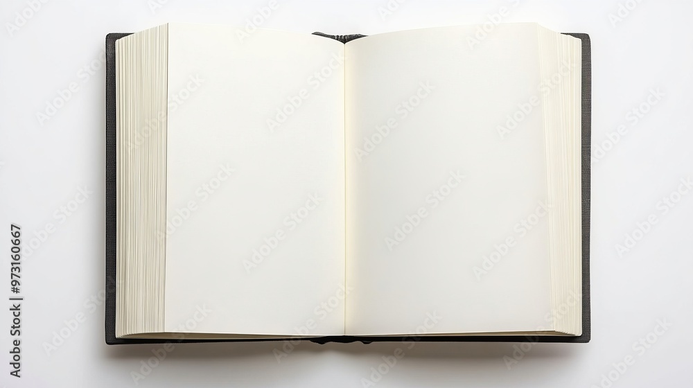 Open book, blank white pages, Open book, blank white pages,