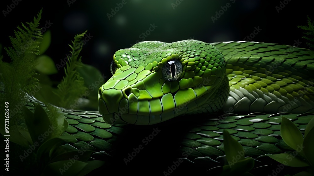Fototapeta premium snake in the grass