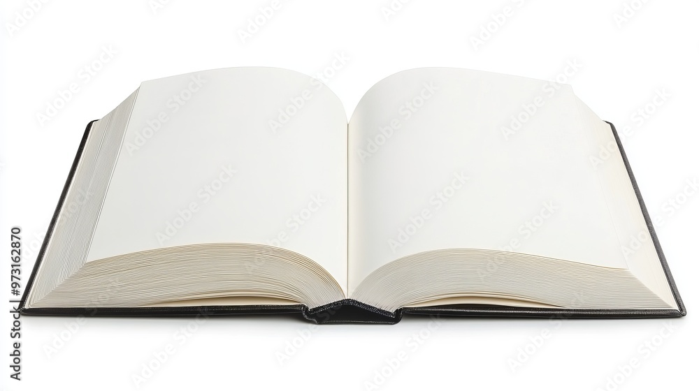 Open book, blank white pages, Open book, blank white pages,