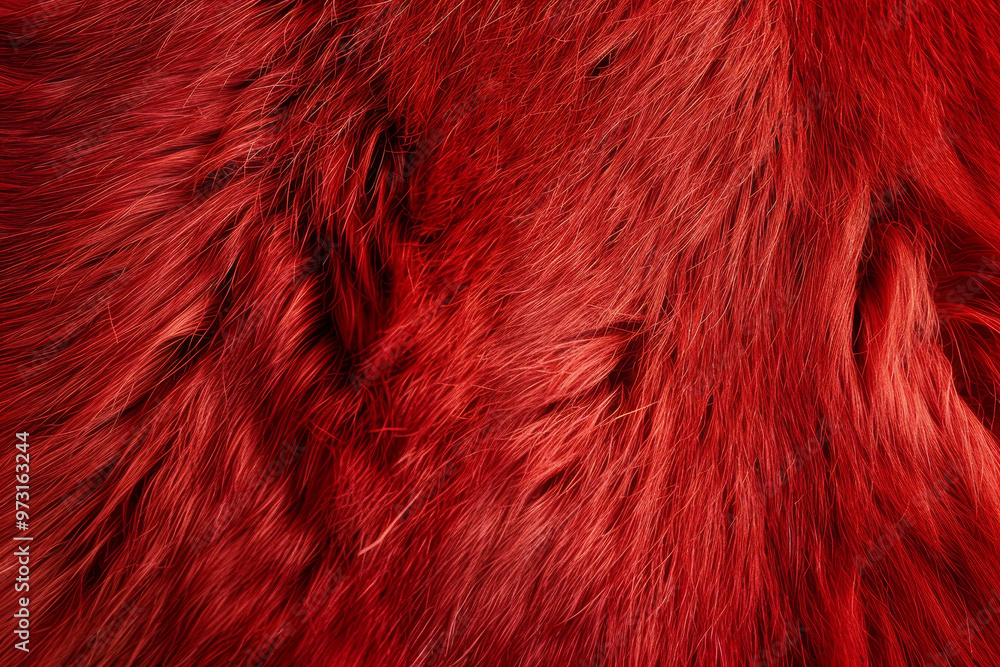 Fototapeta premium A close up of a red fur with a lot of texture