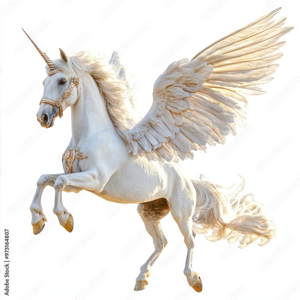 Pegasus clip art isolated on white background Pegasus clip art isolated on white background
