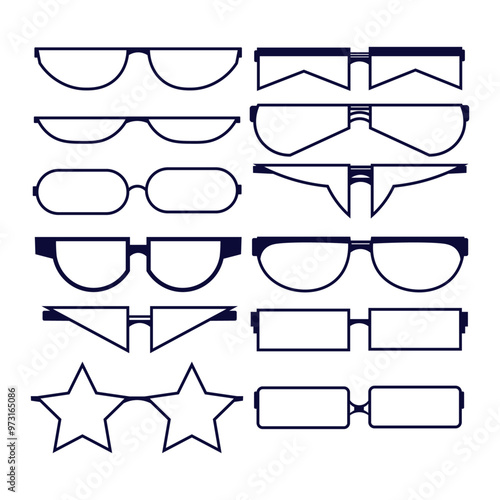 A set of silhouette glasses