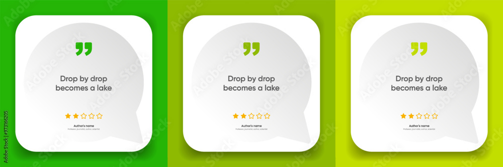 3D bubble testimonial banner, quote, infographic. Social media post template designs for quotes. Empty speech bubbles, quote bubbles and text box. Vector Illustration EPS10. 3D bubble testimonial banner, quote, infographic. Social media post template designs for quotes. Empty speech bubbles, quote bubbles and text box. Vector Illustration EPS10.