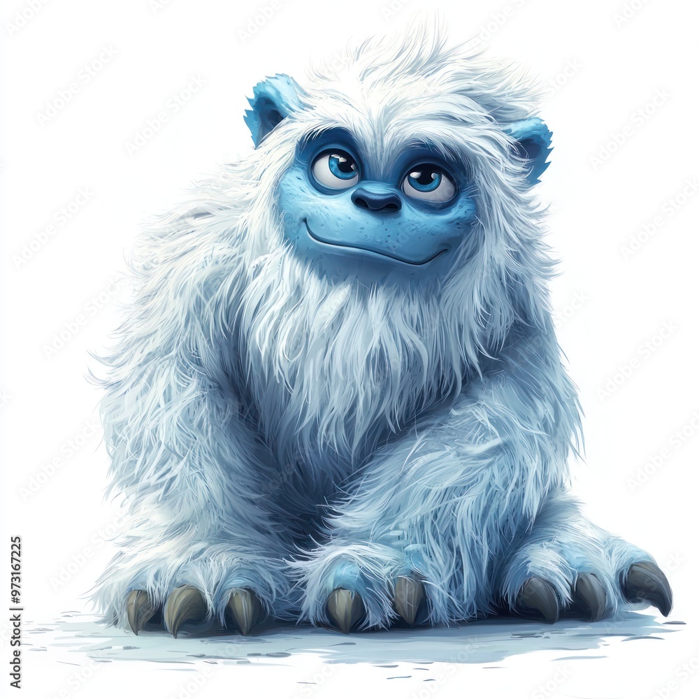 Fototapeta premium yeti clip art isolated on white background