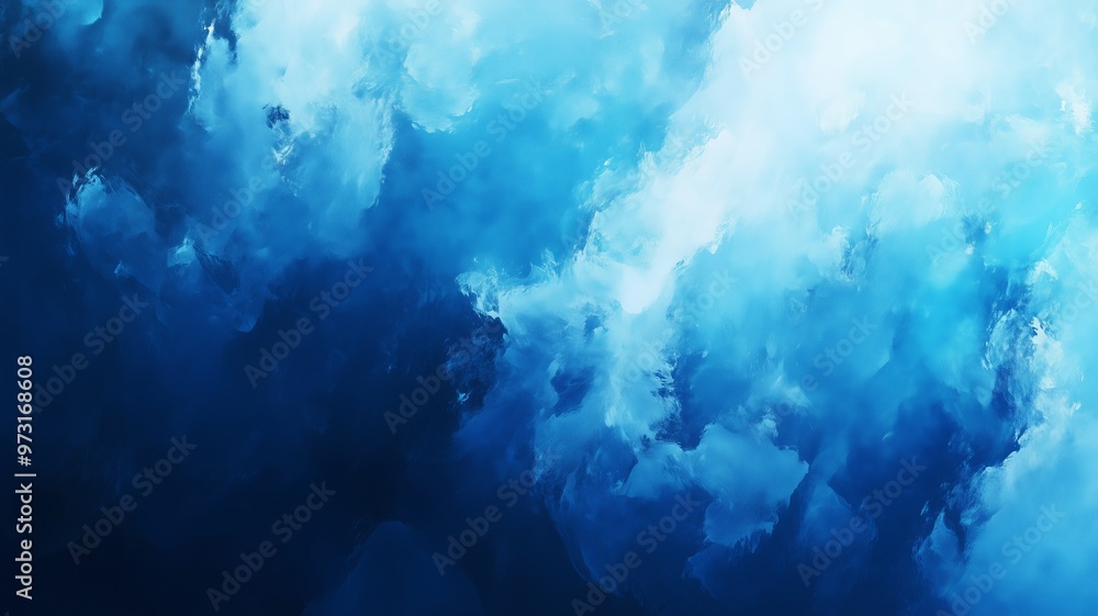 Obraz premium Monochromatic blue abstract background with various textures, creating a visually engaging and dynamic composition. Simplicity and minimalism through tonal variation and texture.